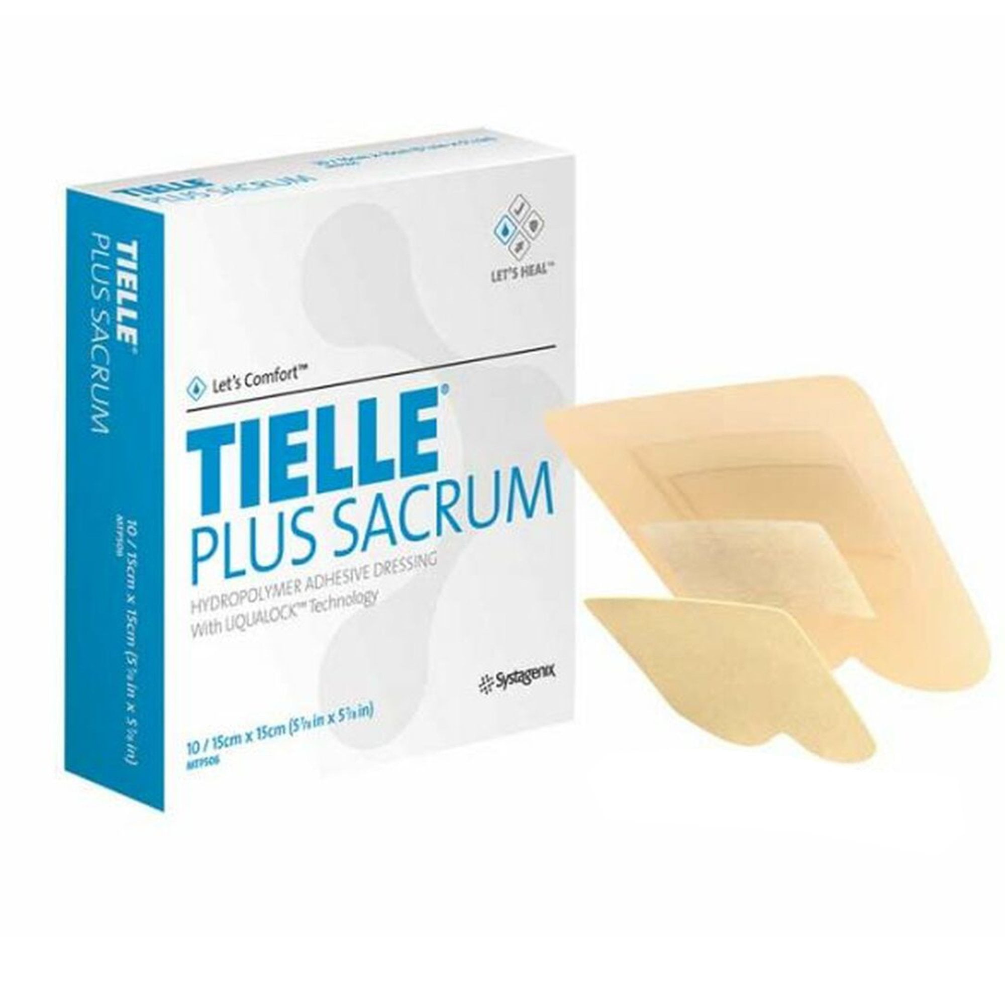 Tielle™ Plus Adhesive with Border Foam Dressing, 57/8 x 57/8 Inch