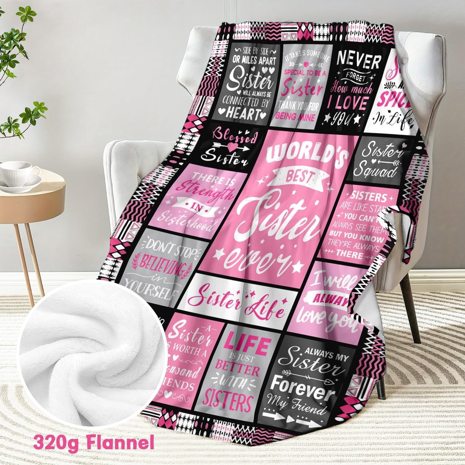 Sister Gifts Sisters Gifts from Sister Birthday Gifts for Sister Soul Sister Gifts for Women Best Friend Ever Gifts for Women Big Sister Gifts for Girl Christmas Birthday Gifts Sister Blanket