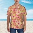 thumbnail image 4 of Daiia Yellow Flowers Hawaiian Shirt for Men Gentle Cotton Regular Short Sleeve Casual-Medium, 4 of 9