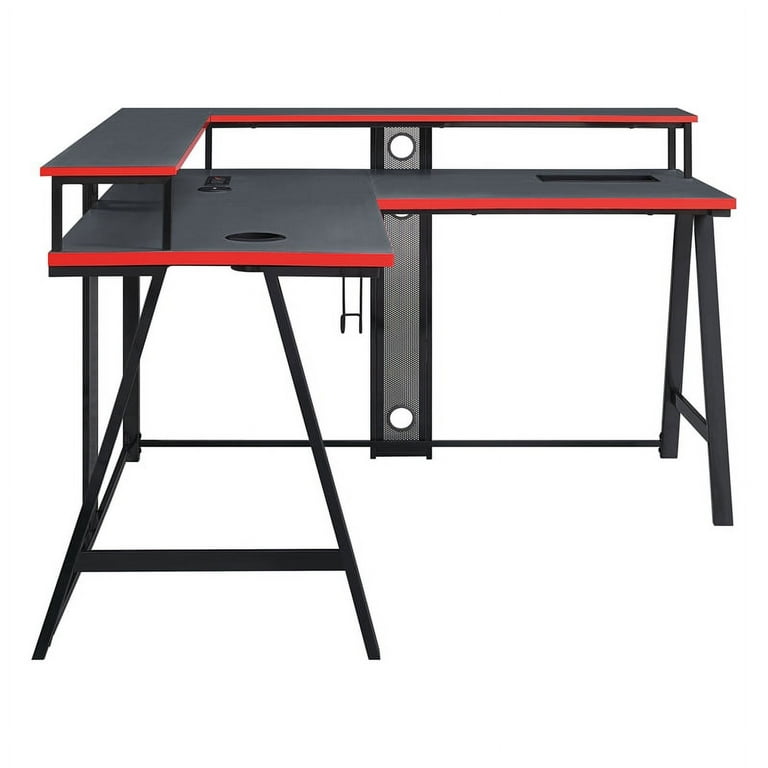 Disruptor L Shape Gaming Desk in Metal Black Walmart