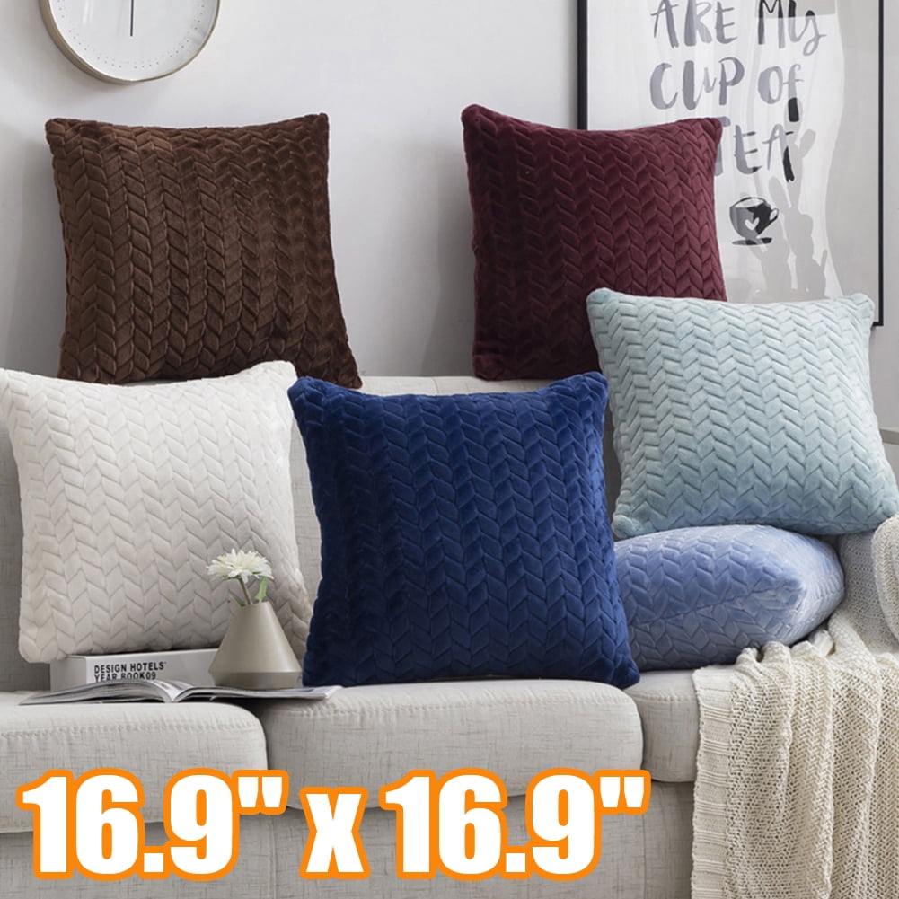Z Square 43cm Cotton Linen Throw Pillow Case Cushion Cover Sofa Decor Letter A 
