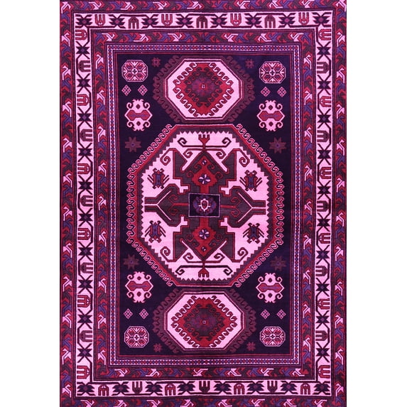 Ahgly Company Indoor Rectangle Persian Pink Traditional Area Rugs, 2' x 3'