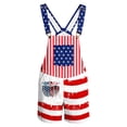 thumbnail image 5 of Baby Rompers Girl Easy Going Patriotic Print Sleeveless Square Neck Kids Strap Short Jumpsuit Lightweight Summer Vacation Outfit, 5 of 5