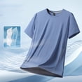 thumbnail image 4 of Men's Thin Ice Silk Short Sleeve T-Shirt - Quick Drying, Breathable, Skin-Friendly, Lightweight Nylon Spandex - Casual Sports - Sizes L-XXXXXL, 4 of 6