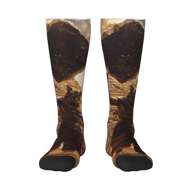 Balery Egyptian Cat Pharaoh Magic Calcetines novedosos Calcetines deportivos Calcetines hasta la rodilla Calcetines de algodón Calcetines originales y geniales