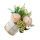 thumbnail image 1 of Wosthever Fácil de limpiar flores artificiales de mantenimiento de flores de hortensia de seda de peonía falsa con florero elegante Decoración Pinellia Champán, 1 of 6