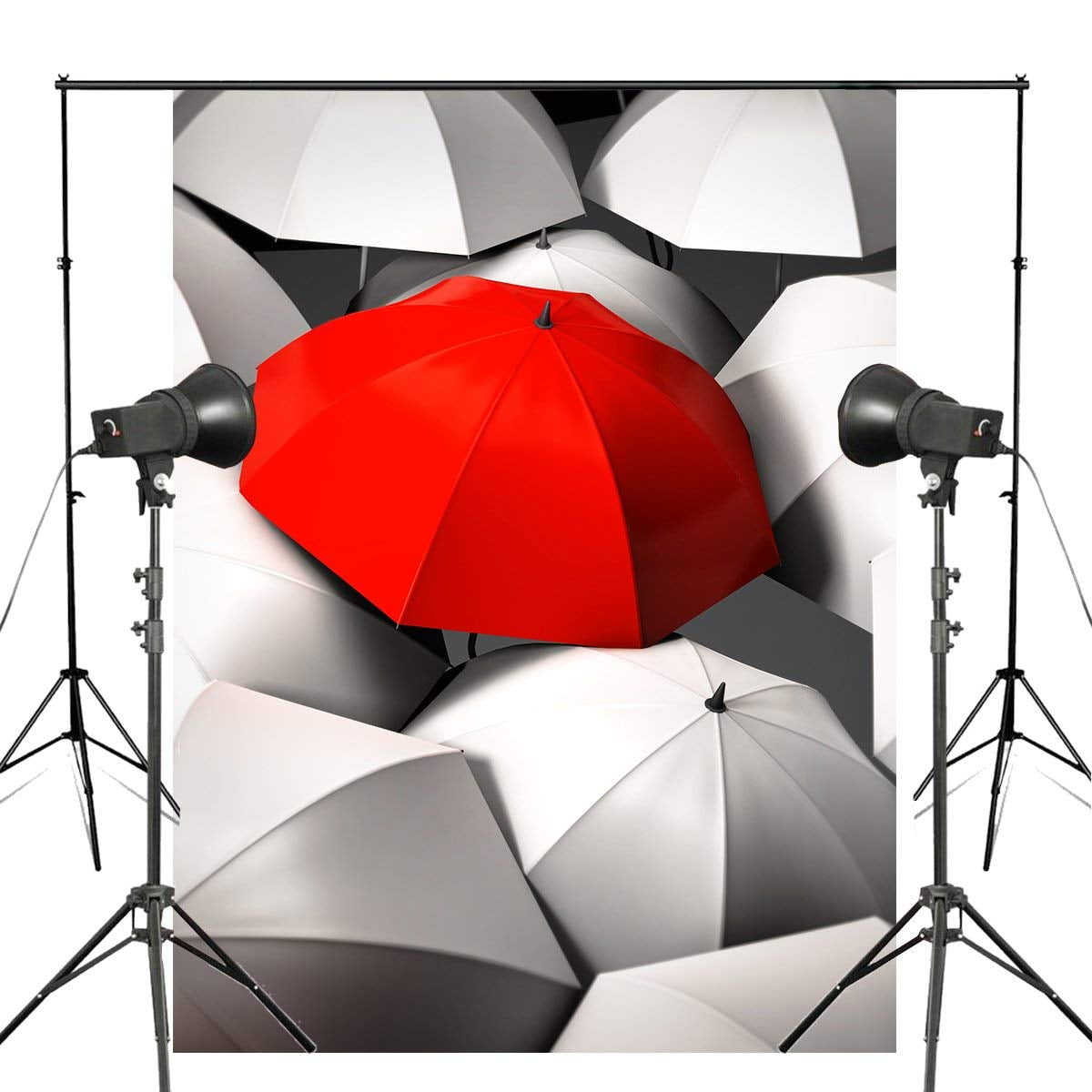 ABPHOTO Polyester 5x7ft Exquisite White Umbrella Photography Backdrop