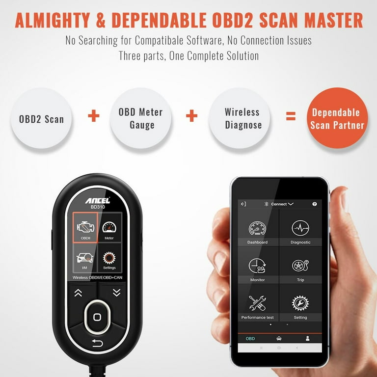 430 OBD2 Advanced Bluetooth Scanner | Save thousands with free app