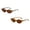 Brown2 1PCS & Brown1 1PCS, variant on sususu Retro Oval Sunglasses for Women Vintage 90s Y2K Trendy Designer Sun Glasses Brown2 1PCS & Brown1 1PCS