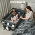 thumbnail image 4 of Pamo Babe 4-in-1 Baby Playard with Bassinet & Changing Table for Newborn,Grey, 4 of 12