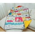 Peanuts "Ha Ha Ha" Comic Strip Panels Sherpa Throw Blanket 50 x 60