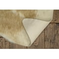 thumbnail image 4 of Linon Faux Hide Area Rug Collection, Caramel and Cream Cow, 3.85' x 5' Cowhide Shape, 4 of 6