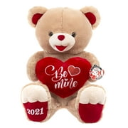 Way To Celebrate Valentine's Day Jumbo Sweetheart Teddy, Honey