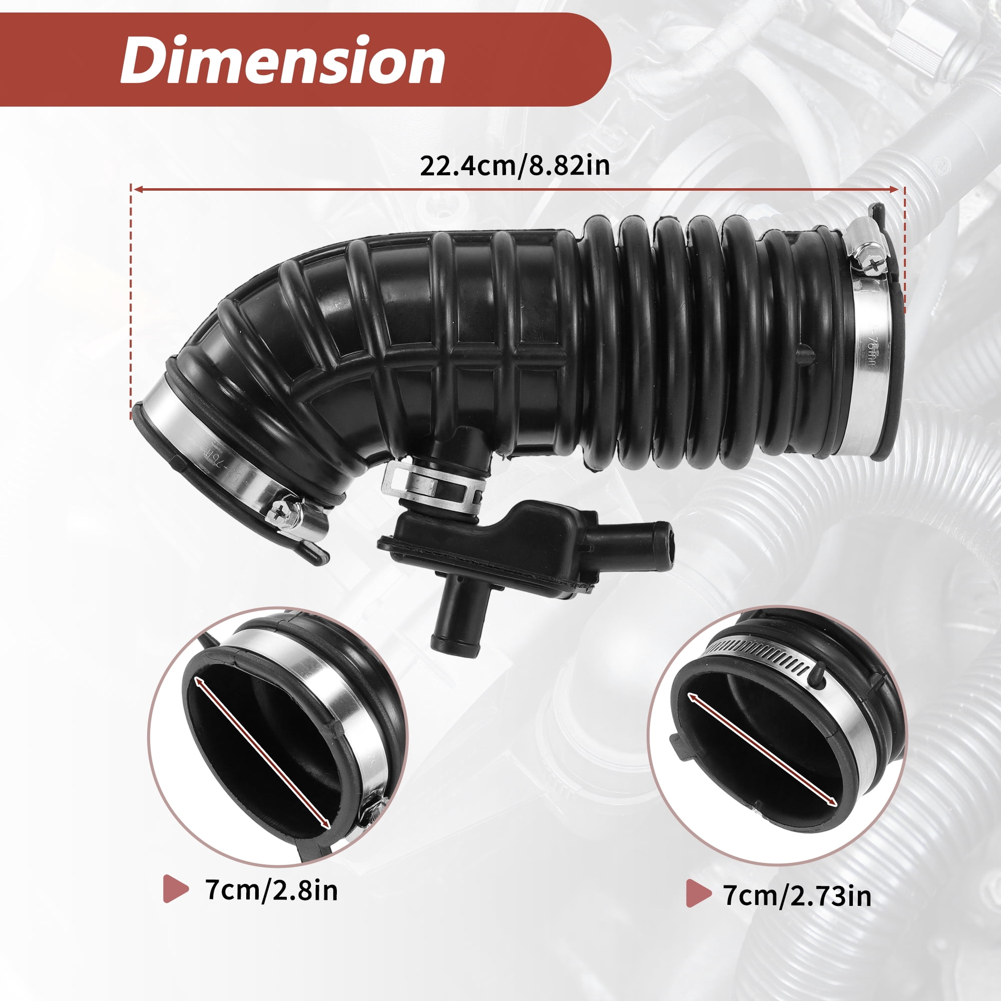 Unique Bargains Left Engine Air Intake Tube Hose for Nissan 370Z and for Infiniti G37