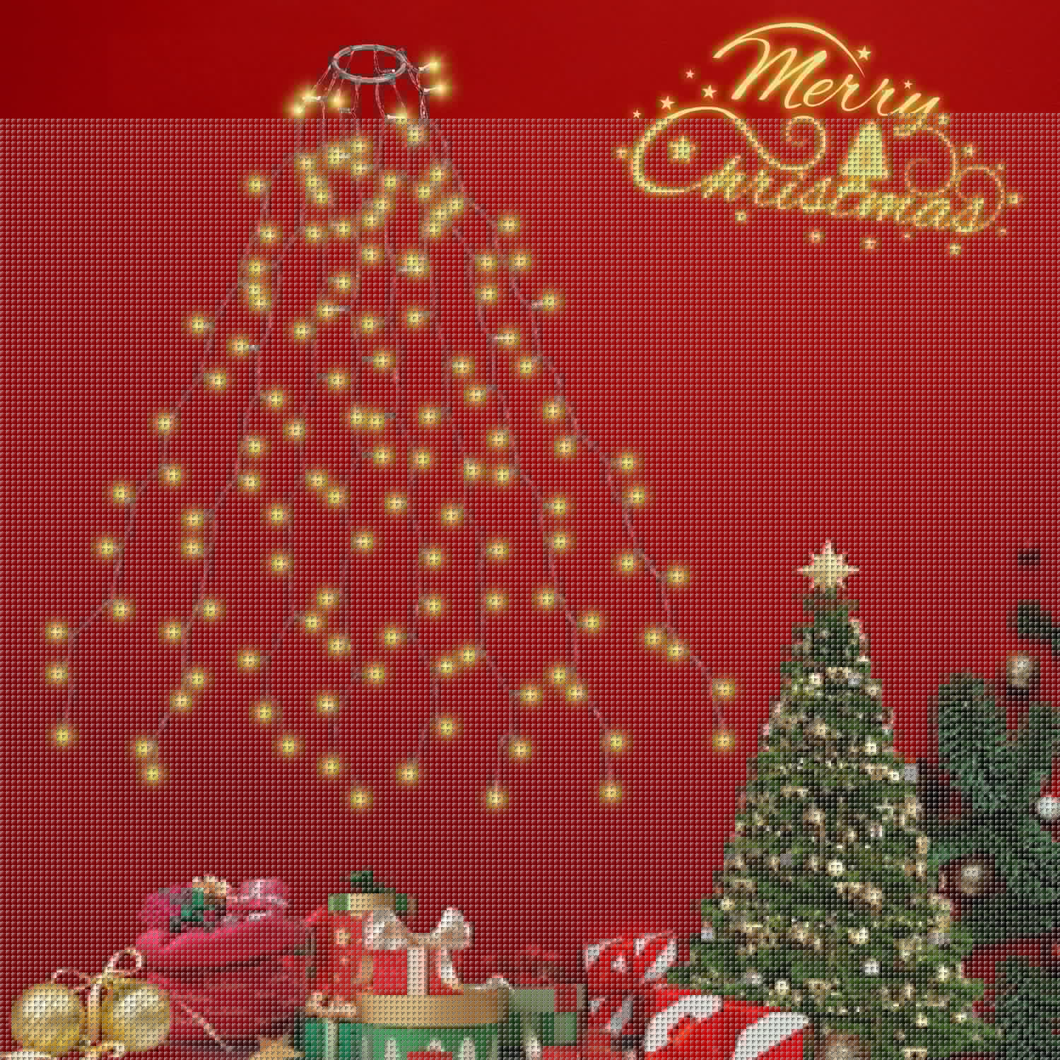 thumbnail image 1 of Guirnalda de luces navideñas de 19 m x 8 líneas para árbol de Navidad de 1,8 a 2,4 m, 280 LED para decoración de interiores y exteriores, color blanco cálido., 1 of 8