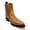 Mustard, variant on Men's Leather Crocodile Print Cowboy Ankle Boot J Toe Pull-On