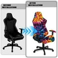 thumbnail image 5 of Xoenoiee Colorful Tie Dye Print Gaming Chair Cover, Stretchable Office Computer Chair Cover Ergonomic Cat Proof Protector with Armrests, Comfy Executive Rolling Chairs for Home Office, 5 of 7