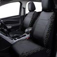 thumbnail image 2 of Fundas para asientos de auto Flying Banner, estampado leopardo gris y negro, 8 piezas, 2 of 6