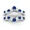14K Rose Gold Vermeil, variant on Round Opal & Blue Sapphire Ring Enhancer in 925 Sterling Silver – Double Curved Wedding Band Wrap, September Birthstone