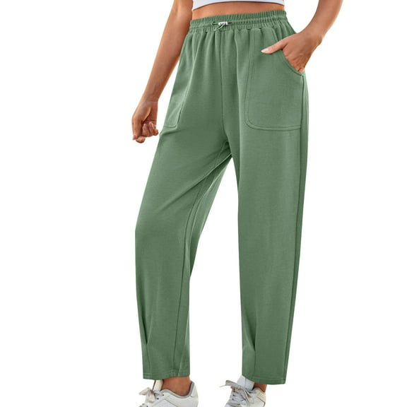 zbxnLI Women's Sweatpants Comfy Elastic Waist Jogger Pants with Pockets Casual Running Pants