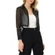 thumbnail image 4 of CAMISA DE MANGA LARGA TRANSPARENTE CON CUELLO PUNTA Y BOTONES PARA MUJERES INSPIRAR CHIC S NEGRO, 4 of 6