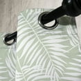 thumbnail image 3 of Ambesonne Leaves Grommet Curtain, Green Aloha Leaf Botanical, 50"x72", Pastel Green White, 3 of 5