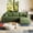 Green, variant on LJAN Modern 95 Inch L Shaped Sofa Couch with Compressed Cloud Modular Section in Soft Corduroy Fabric Right Facing Chaise Lounge for Cozy Home Seating Solution