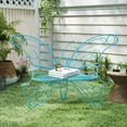thumbnail image 5 of CBJCBJ 50" Weatherproof Outdoor  Patio Bench，Metal Butterfly Design for Garden and Lawn Porch， Blue, 5 of 8