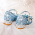 thumbnail image 4 of lnmuld Toddler Girls Soft-Sole Ballet Shoes with Embellishments, Comfortable & Durable for Everyday Wear Color:Blue,Size:9-9.5 Years, 4 of 6