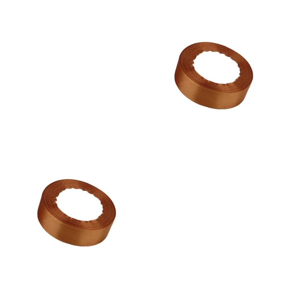 Yuarrent Paquete de cinta para boda, hecho a mano, multicolor, accesorios para manualidades, cintas de poliéster de tela ligera para Beige 08 Café Ligero 158 2piezas