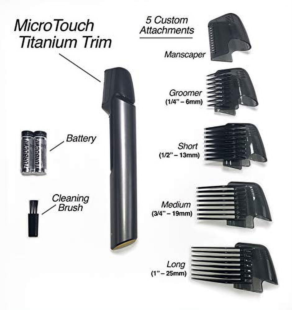 Titanium Micro Hair Touch Cutting Trim, and Body Groomer Lighted Tool