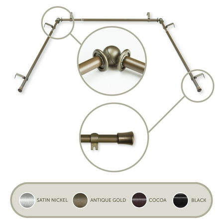 - 5/8 inch Bay Curtain Rod 20