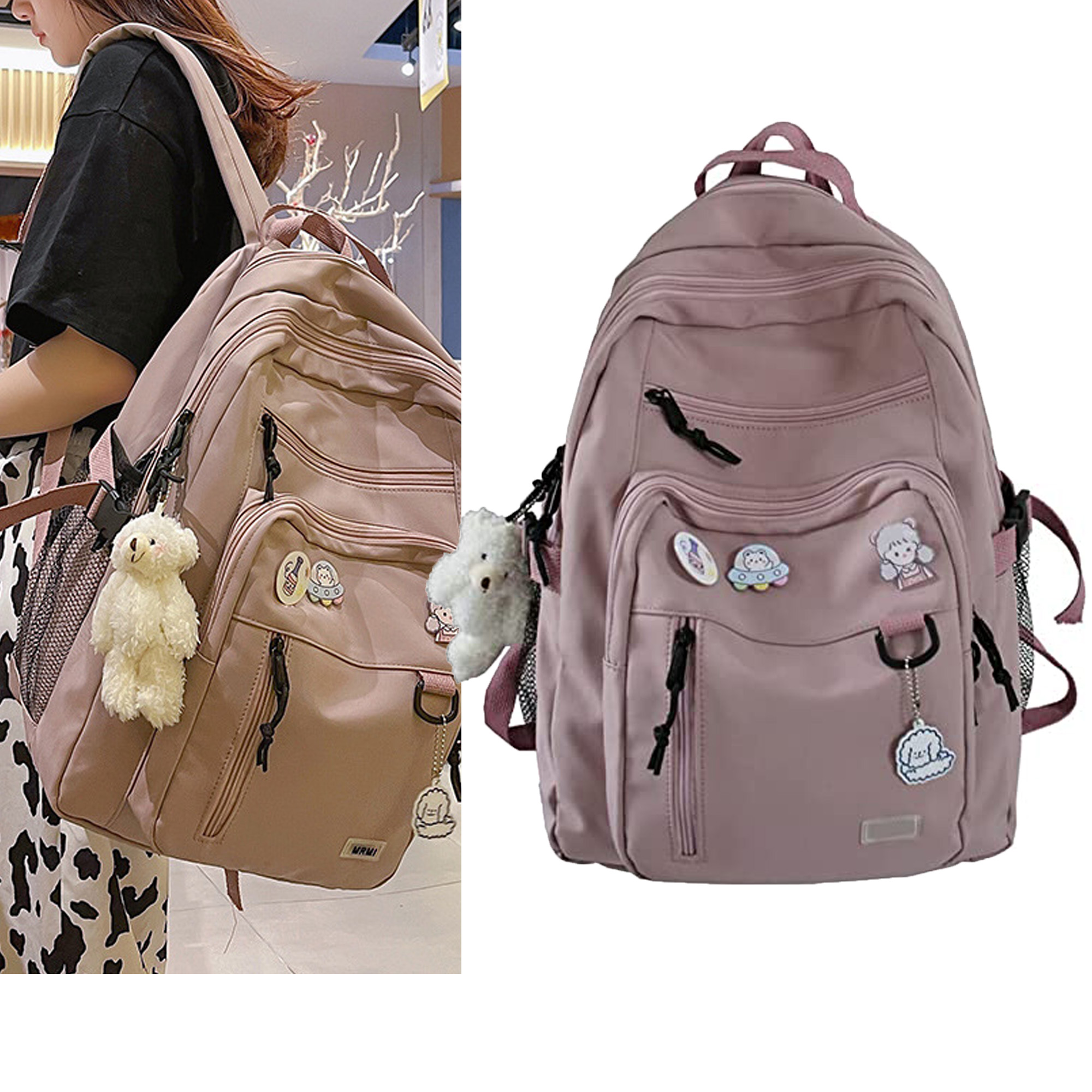 High School Girls Backpack School Bags For Teenage Girls Multi Pockets