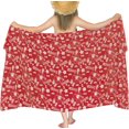 thumbnail image 4 of HAPPY BAY Women's Beachwear Summer Beach Bikini Wraps Sarong Wrap Skirt Swimwear Coverups Swim Cover ups for Women One Size Plus Cherry, Floral Aztec, 4 of 4