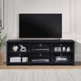 thumbnail image 5 of Livelylodge 65 in. Wood Black Oak TV Stand with 6 Storage Shelves Fits TV's up to 62 in., 5 of 7