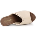 thumbnail image 4 of Sandalias Tacón De Bloque Plataforma Y Punta Abierta Para Muje Beige 39, 4 of 5