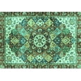 thumbnail image 1 of Ahgly Company Machine Washable Indoor Rectangle Abstract Turquoise Blue Modern Area Rugs, 6' x 9', 1 of 4
