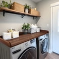 thumbnail image 4 of Kaboon Washer Dryer Countertop with Edge Rails, 28" x 58", Dark Walnut, 4 of 6