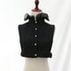 thumbnail image 2 of Blusa de media camisa con cuello falso de encaje Zulema Negro Mujeres cuello falso desmontable, 2 of 8
