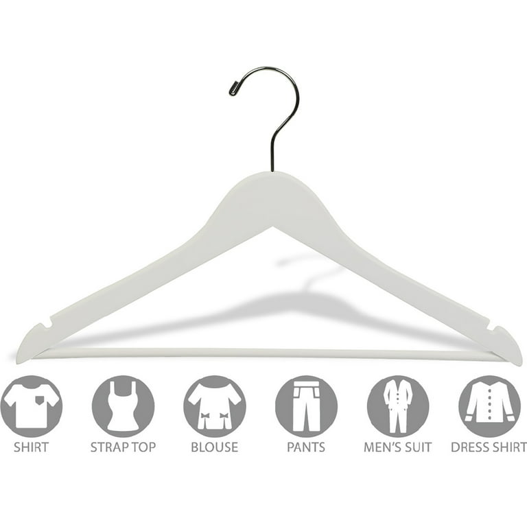 White hangers Custom Logo Solid Wood Hanger for Clothes Wooden Suit Coat  Pants Clips rack Perchas Para La Ropa Closet Organizer - AliExpress