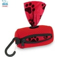 thumbnail image 6 of Best Pet Supplies 1pk Dog Poop Bag Holder with Clip On for Leash, Soft Mesh Doggie Puppy Waste Bag Dispenser Pouch with 2 Rolls of Pet Trash Bags for Travel, Walking, and Outdoor Use - Red, 6 of 6