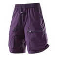 thumbnail image 3 of Sentmoon Cargo Shorts Mens Workwear Shorts Solid Color Elastic Waist Drawstring Pocket Design Casual Sport Utility Short Pants Lightweight Breathable for Outdoor and Daily Wear S-5XL, 3 of 8