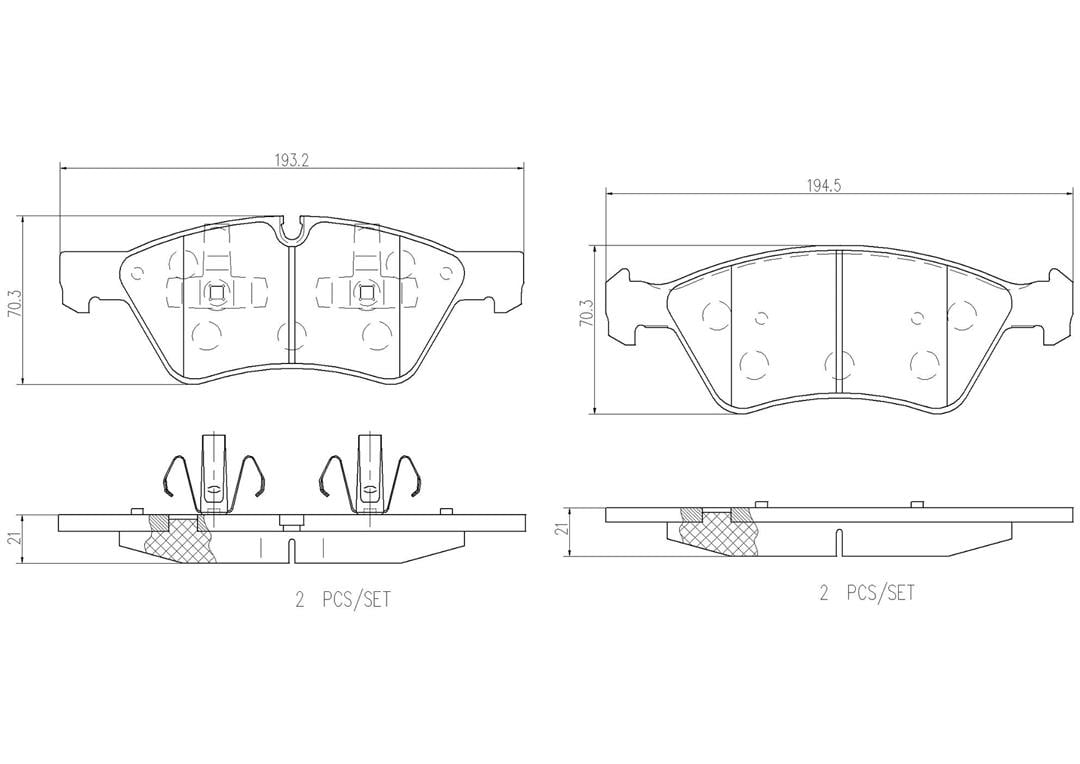 Brembo P50063N NAO BRAKE PADS Fits select: 2010-2011 MERCEDES-BENZ ML 350 4MATIC, 2008 MERCEDES-BENZ E 350 4MATIC WAGON