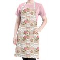 thumbnail image 5 of Pioneer Flower Floral Print Pattern Apron for Women and Men, Cotton Linen Waterproof with Pockets, Adjustable, 33x27 Inch for Kitchen, Gardening, BBQ, Salon, 5 of 6