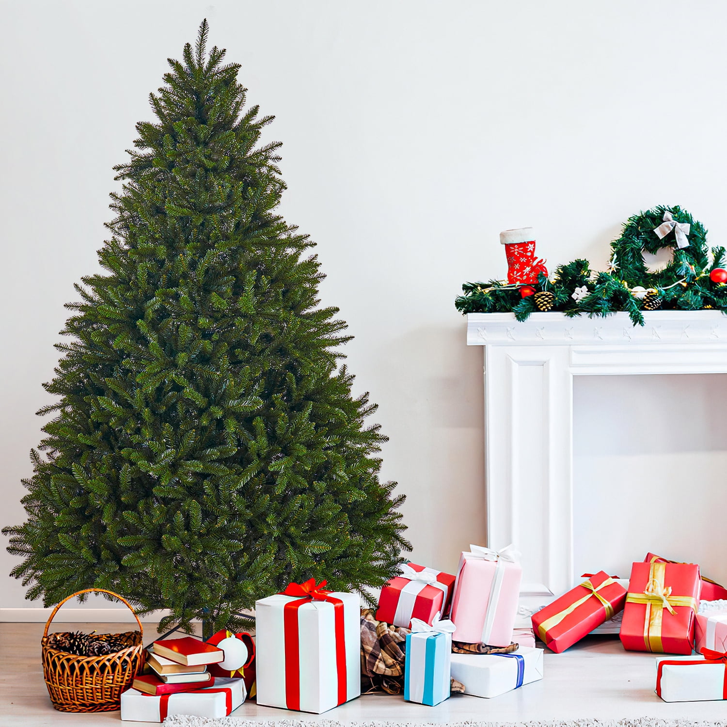 Kepooman 7FT Artificial Norway Christmas Tree Xmas Pine Tree with 2231 Tips Perfect for Indoor and Outdoor Holiday Decoration, Green Kepooman 7FT Artificial Norway Christmas Tree Xmas Pine Tree with 2231 Tips Perfect for Indoor and Outdoor Holiday Decoration, Green