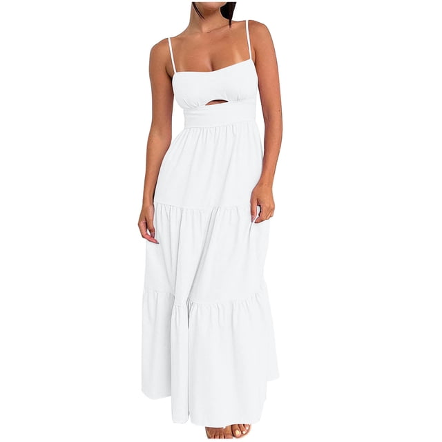 Birdeem Robe Sans Manches Mode Femme Aguichant Couleur Unie avec Fermeture Éclair Ajourée