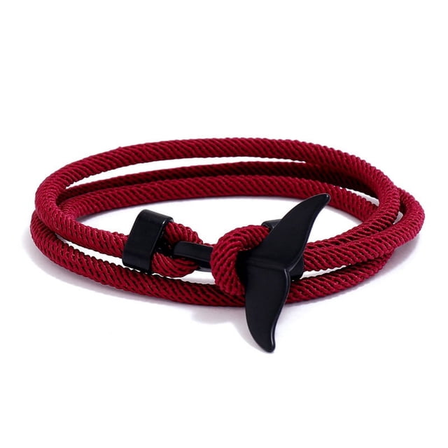 Pulsera de cuerda tejida con forma de ancla de la serie Ocean de Milan Line para parejas, para hombres y mujeres