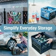 thumbnail image 6 of CleverMade Collapsible Milk Crate 25L Stackable, Ocean 3 Pack, 6 of 10