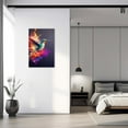 thumbnail image 3 of ZHONGYUTONG Hummingbird Canvas Wall Art Colorful Bird Painting Prints Abstract Animal Pictures for Kid's Room Nursery Framed (16.00" x 24.00"), 3 of 6