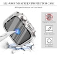 thumbnail image 5 of 4 Pack Compatible with Apple Watch 44mm Case Cover with Screen Protector,Crystal Bling Case Diamond Protective Face Cover Rhinestone Covers Bumper for iWatch Series 7 6 5 4 3 2 1 SE Girl, 5 of 5